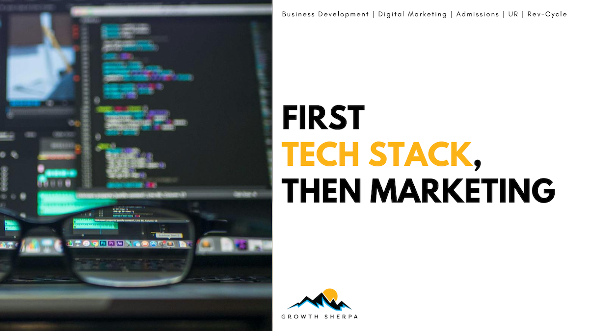 You are currently viewing First Tech Stack, Then Marketing